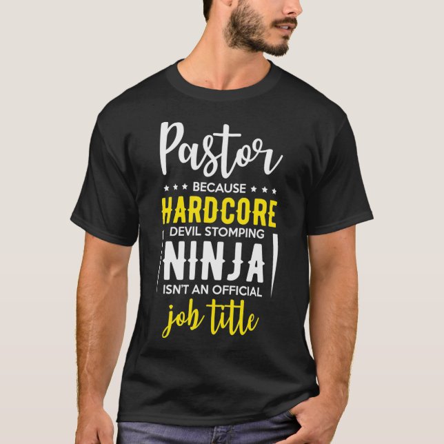 Camiseta Diablo Pastor Fundido Detiene A Ninja No A Título  (Anverso)