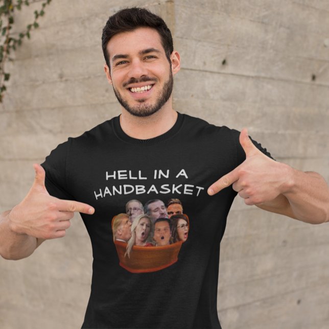 Camiseta Diablos divertidos de MAGA en una canasta anti-con (Subido por el creador)