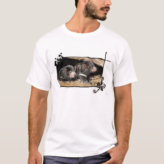 Camiseta diablos tasmanos del bebé (Anverso)