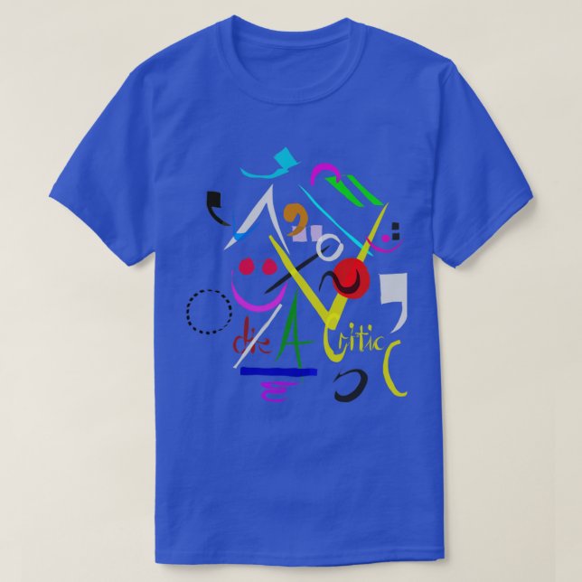 Camiseta Diacríticos (Diseño del anverso)