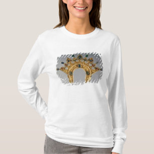 Camiseta Diadema rusa, oro fijado con las perlas
