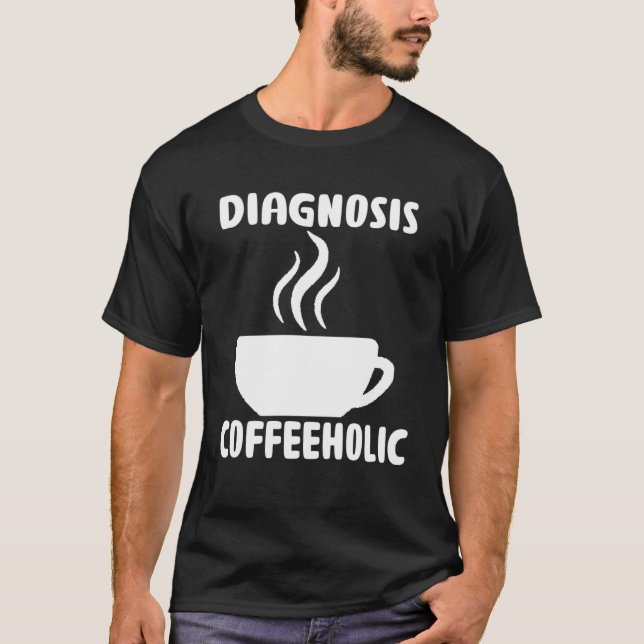 Camiseta diagnóstico de coffeHENO CÓMICA SANTO (Anverso)