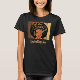 Camiseta Diagnóstico educativo negro ama a los afroamerican