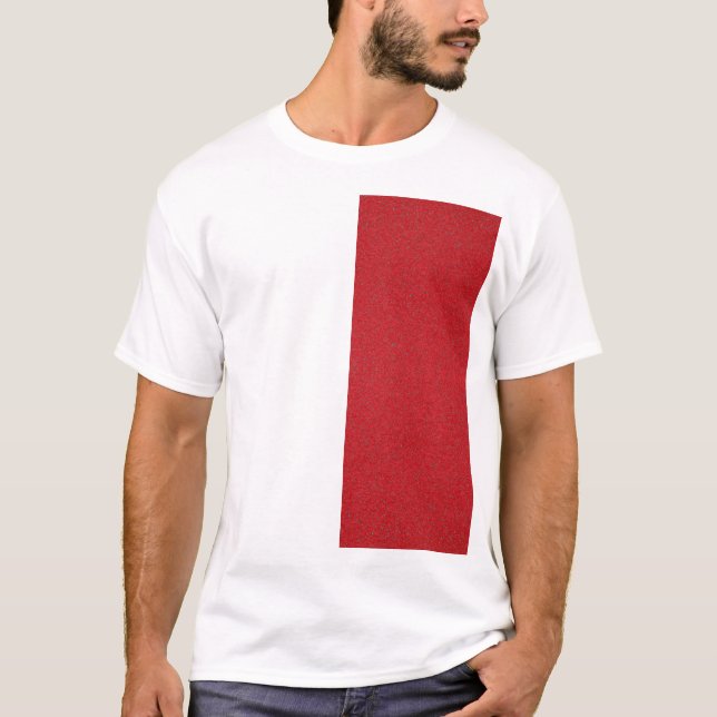 Camiseta Diagonal del Bloque Rojo de Tomate - Pers (Anverso)
