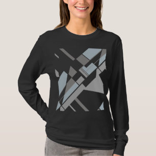 Camiseta Diagonal geométrica gris Resumen inspirado en el a