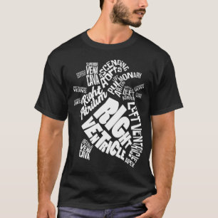 Camiseta Diagrama cardíaco Enfermera cardiaca estudiante d