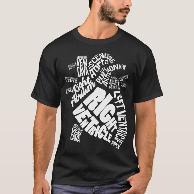 Camiseta Diagrama cardíaco Enfermera cardiaca estudiante de (Anverso)