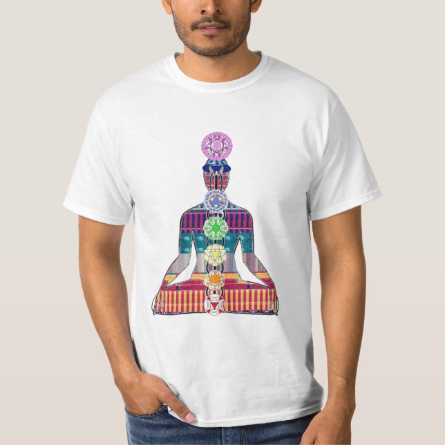 Camiseta diagrama CHAKRA Yoga Meditación Paz NVN630 DIVERSI (Anverso)