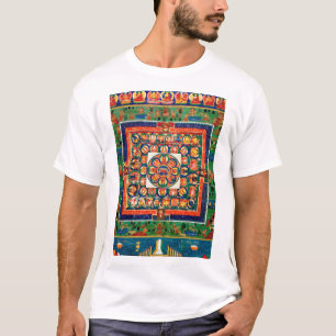 Camiseta Diagrama cósmico de Mandala para meditación