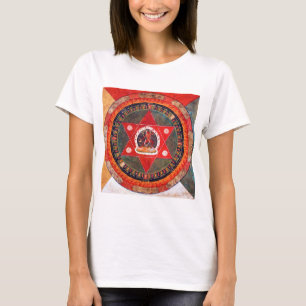 Camiseta Diagrama cósmico de Mandala para meditación