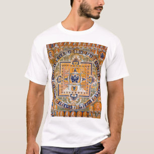 Camiseta Diagrama cósmico de Mandala para meditación