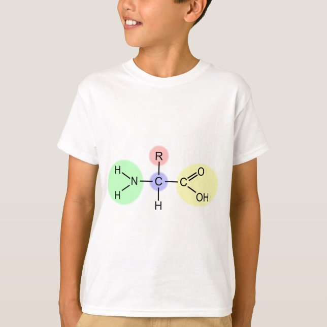 Camiseta Diagrama de ácidos de Amino (Anverso)
