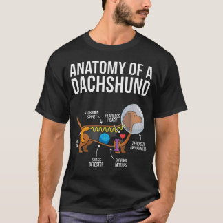 Camiseta Diagrama de Anatomía de Dachshund