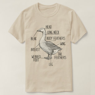 Camiseta Diagrama de Anatomía de Ganso