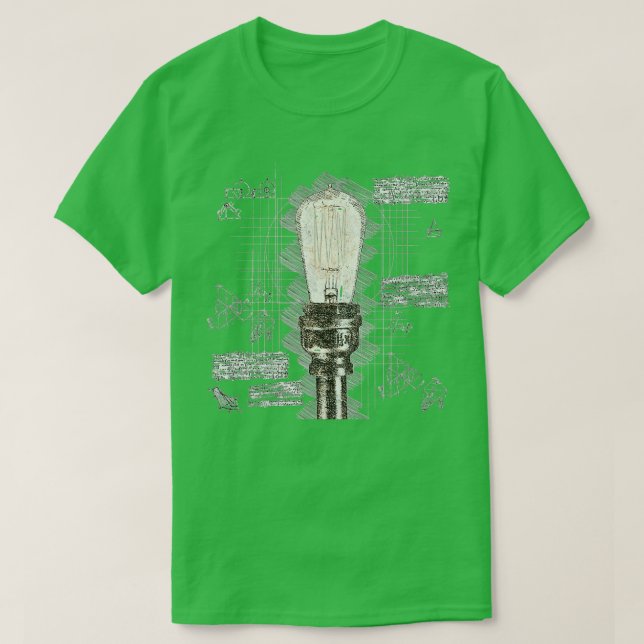 Camiseta Diagrama de bombillas eléctricas (Diseño del anverso)