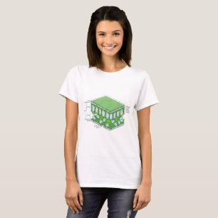 Camiseta Diagrama de celda de estructura de tejido de hoja