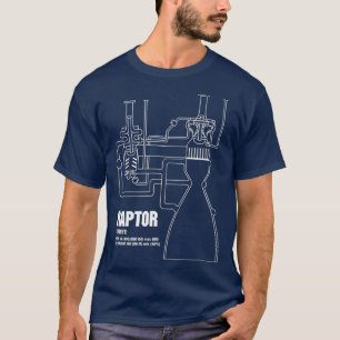 Camiseta Diagrama de ciencias de cohetes del motor de raper