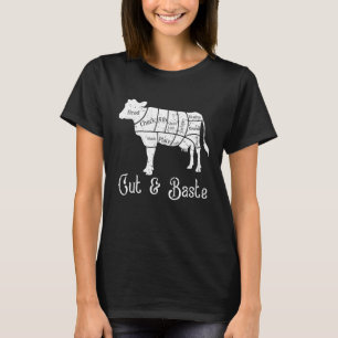 Camiseta Diagrama de Cortes de Carne de Vaca del Carnicero 