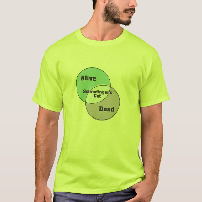 Camiseta Diagrama de fábricas muertas de gatos de Schroding (Anverso)