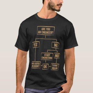 Camiseta Diagrama de flujo de estudiantes de ingeniería Cóm