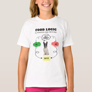 Camiseta Diagrama de flujo de la lógica alimentaria persona
