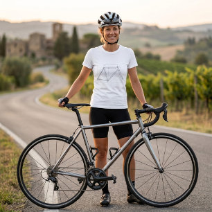 Camiseta Diagrama de geometría de cuadro de bicicleta 