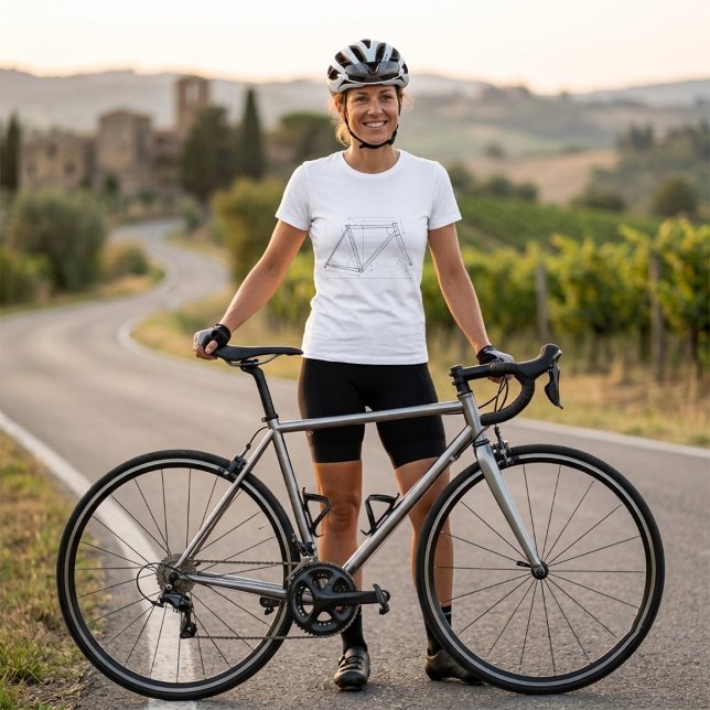 Camiseta Diagrama de geometría de cuadro de bicicleta  (Subido por el creador)