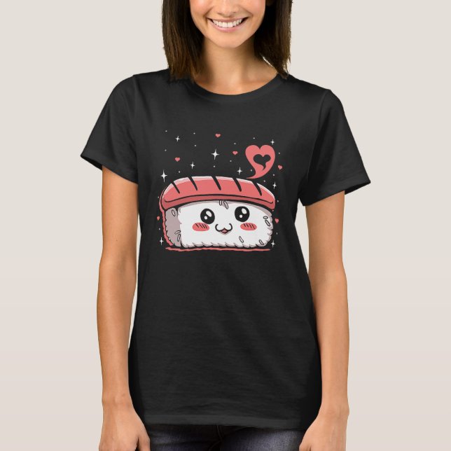 Camiseta Diagrama de instrucciones de comida de Spam Musubi (Anverso)