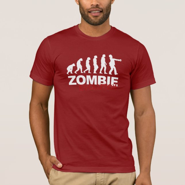 CAMISETA DIAGRAMA DE LA EVOLUCIÓN DEL ZOMBI (Anverso)
