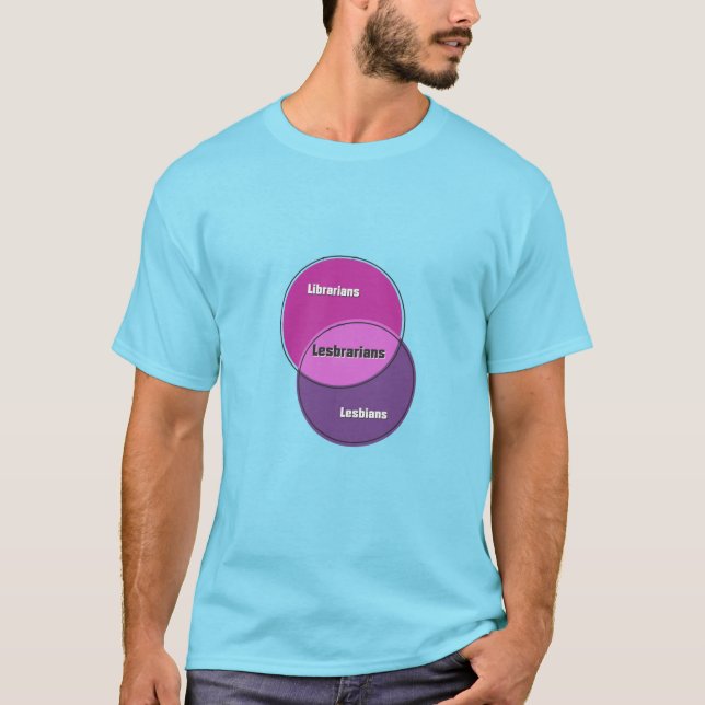 Camiseta Diagrama de la venda Lesbianas Bibliotecarias (Anverso)