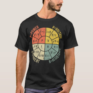 Camiseta Diagrama de leyes Ohms Ingeniero Electrónico V