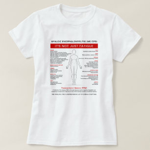 Camiseta Diagrama de Síntomas de Encefalomielitis Miálgica 