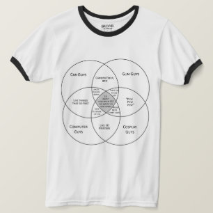 Camiseta Diagrama de Venn de los hombres