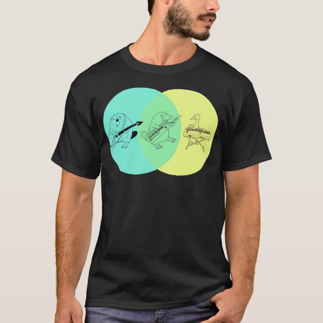 Camiseta Diagrama de Venn de Platypus Keytar (Anverso)