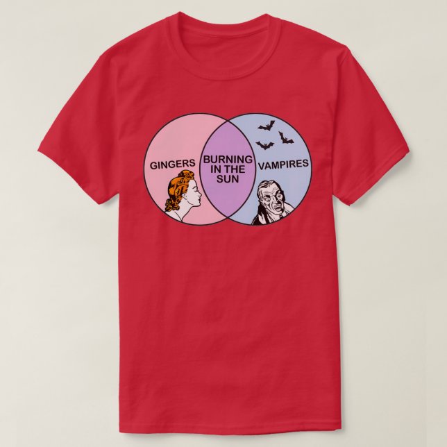 Camiseta Diagrama de Venn GingersVampiros (Diseño del anverso)
