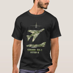 Camiseta Diagrama de vuelo de Sukhoi Su-7 para aviones de c
