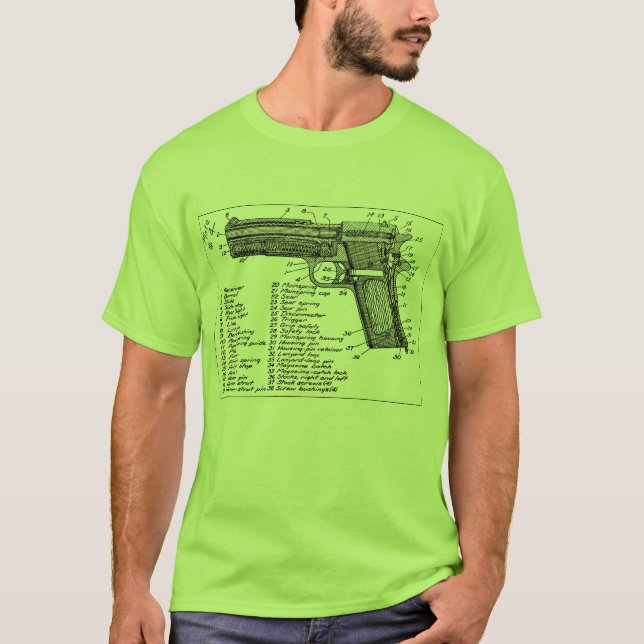 Camiseta Diagrama del arma (Anverso)