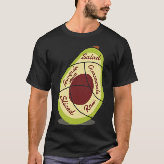 Camiseta Diagrama del Chef del Carnicero de Aguacate