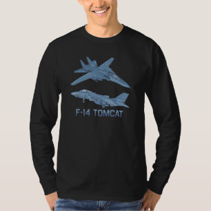 Camiseta Diagrama del plano de F 14 Tomcat Jet Fighter