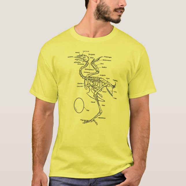 Camiseta Diagrama del pollo (Anverso)