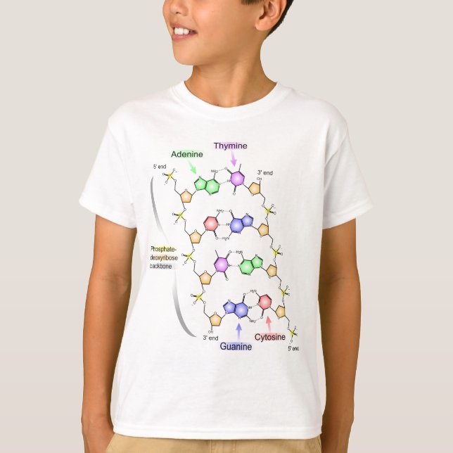 Camiseta Diagrama detallado de la estructura química de la (Anverso)