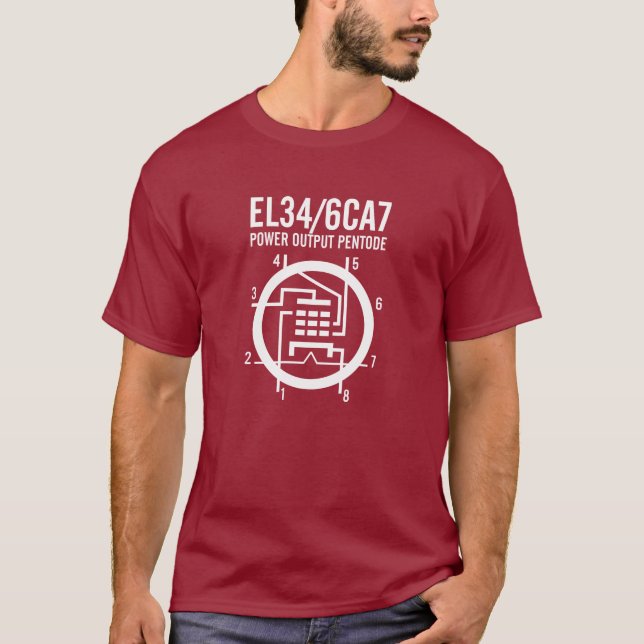 Camiseta Diagrama esquemático del tubo EL34 (Anverso)