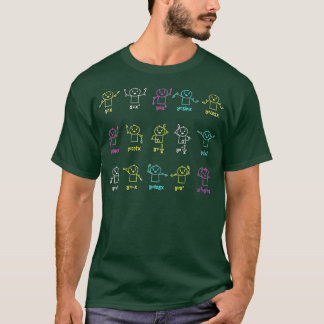 Camiseta diagrama gráfico de funciones divertidas de baile