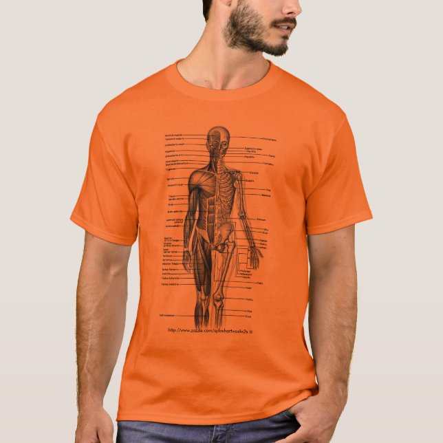 Camiseta Diagrama médico de cuerpo humano Tee - 4 estudiant (Anverso)