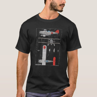 Camiseta Diagrama Premium del Yokosuka B4Y Japonés Biplano 