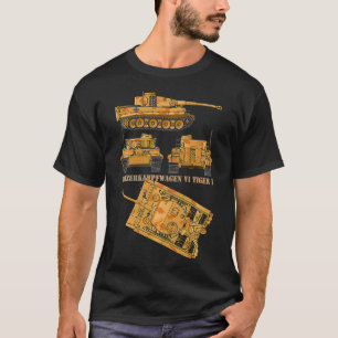 Camiseta Diagramas de tanques del Ejército Alemán Panzer VI