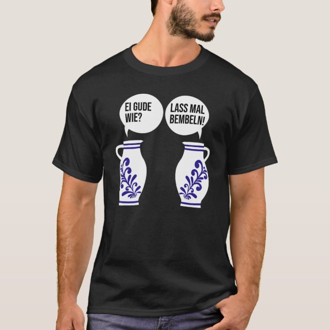 Camiseta Dialect Hessen Apples Bembel Cider Jug Egg Gourd W (Anverso)