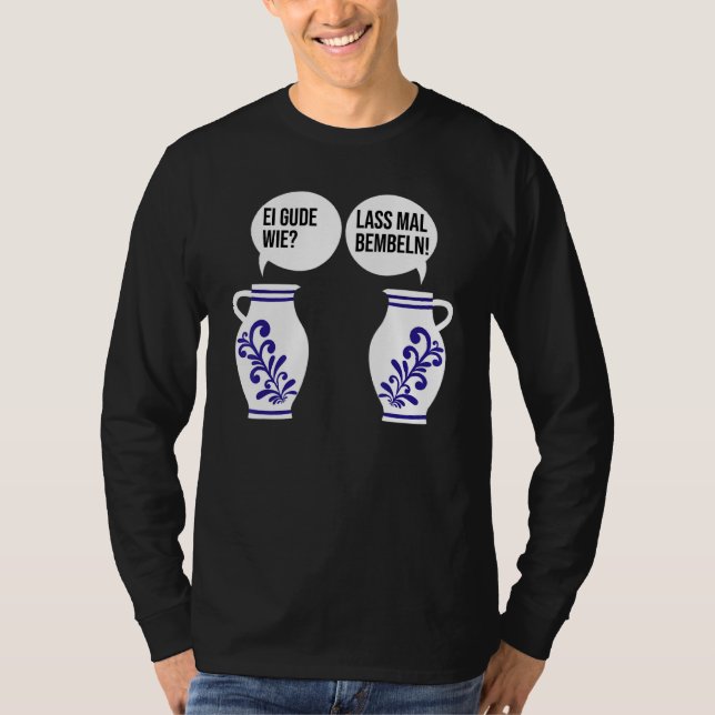 Camiseta Dialect Hessen Apples Bembel Cider Jug Egg Gourd W (Anverso)