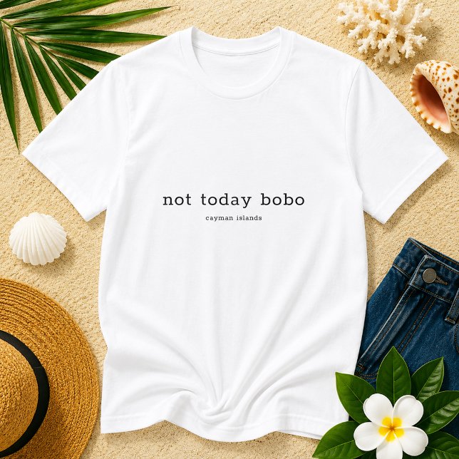Camiseta Dialecto Caimán gracioso 'No hoy Bobo' personaliza (Subido por el creador)