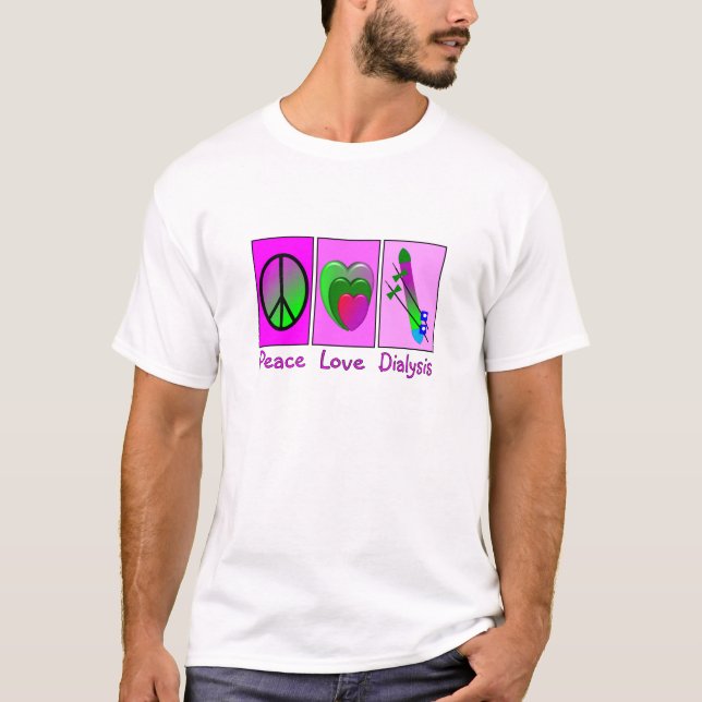 Camiseta Diálisis del amor de la paz (Anverso)